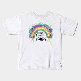 Mental Health Matters Rainbow Kids T-Shirt